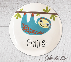 Maple Grove Sloth Smile Plate