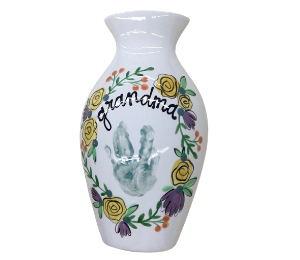 Maple Grove Floral Handprint Vase
