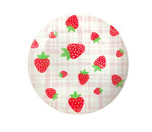 Maple Grove Strawberry Plaid Plate