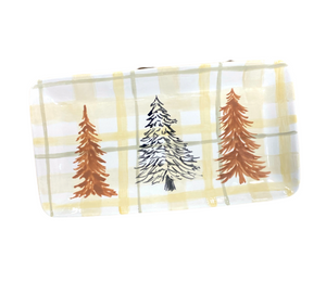 Maple Grove Pines And Plaid Platter