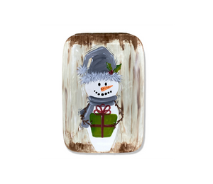 Maple Grove Rustic Snowman Platter