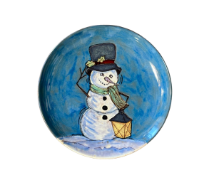 Maple Grove Rustic Glazed Snowman