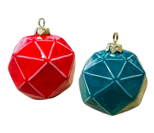 Maple Grove Jewel Toned Faceted Ornament