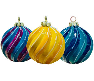 Maple Grove Jewel Toned Spiral Ornament